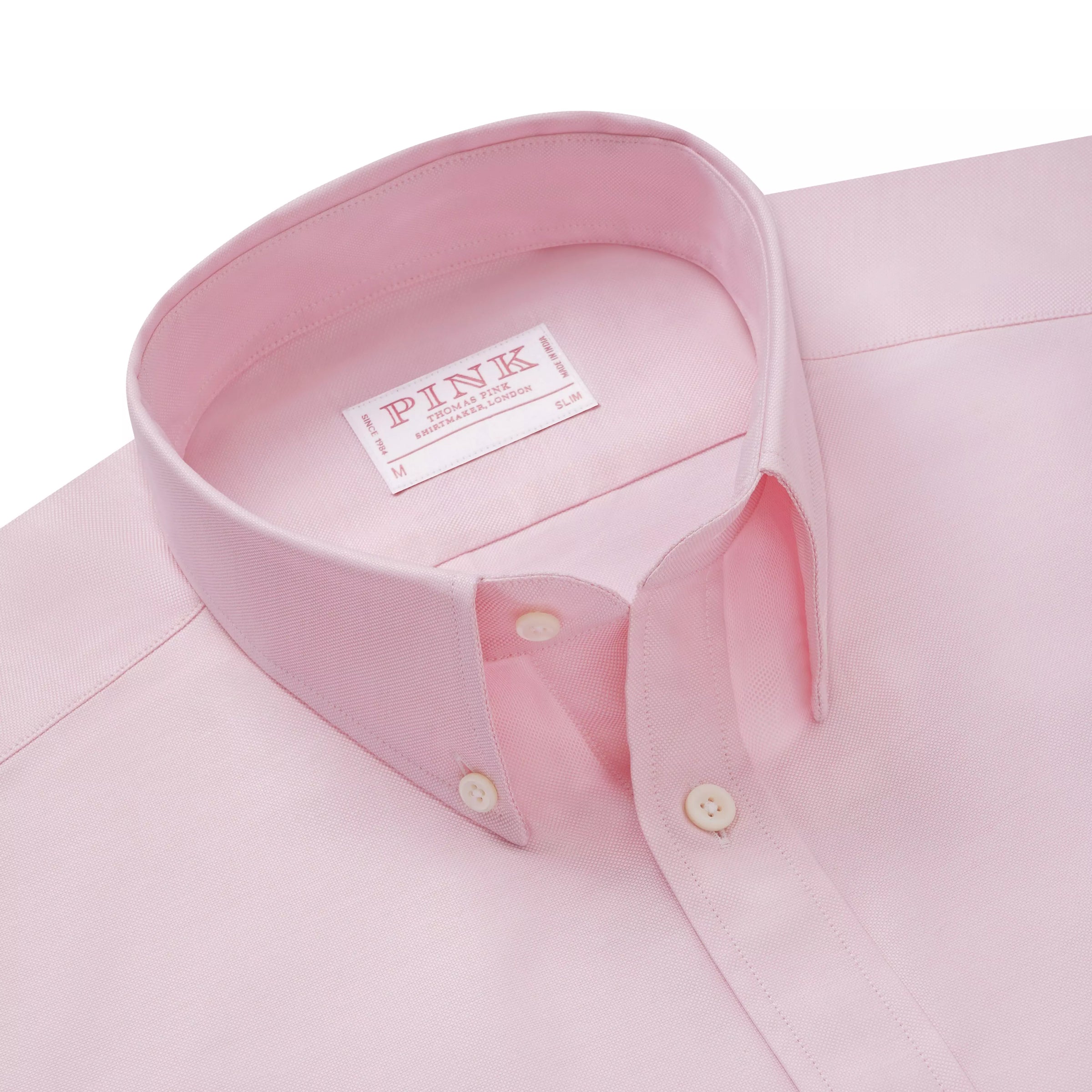 Pale Pink Slim Fit Smart Casual Button Down Weekend Oxford Shirt